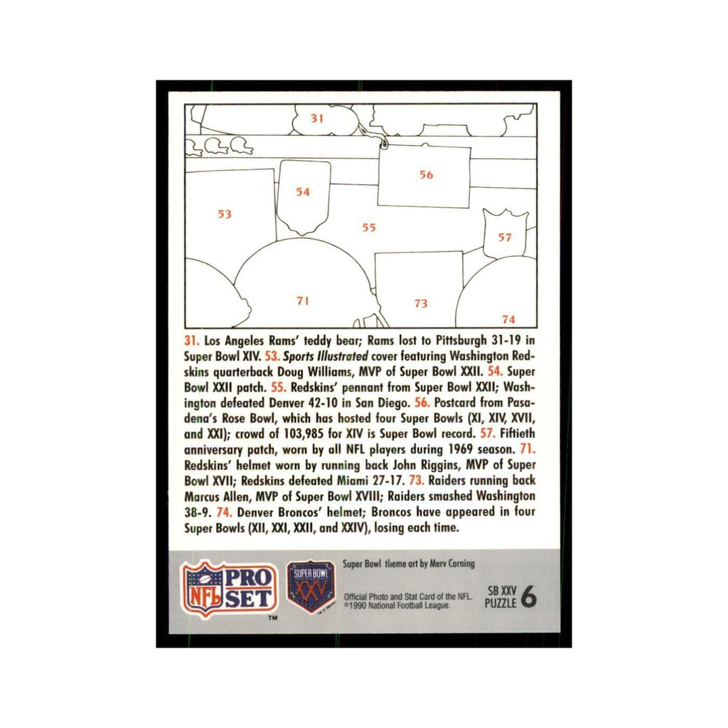 1990 Pro Set Silver Anniversay Commemorative Puzzle 6 #6