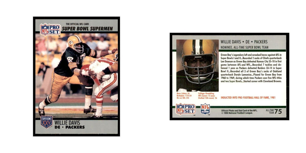 1991 Pro Set Silver Anniversay Commemorative Willie Davis #75