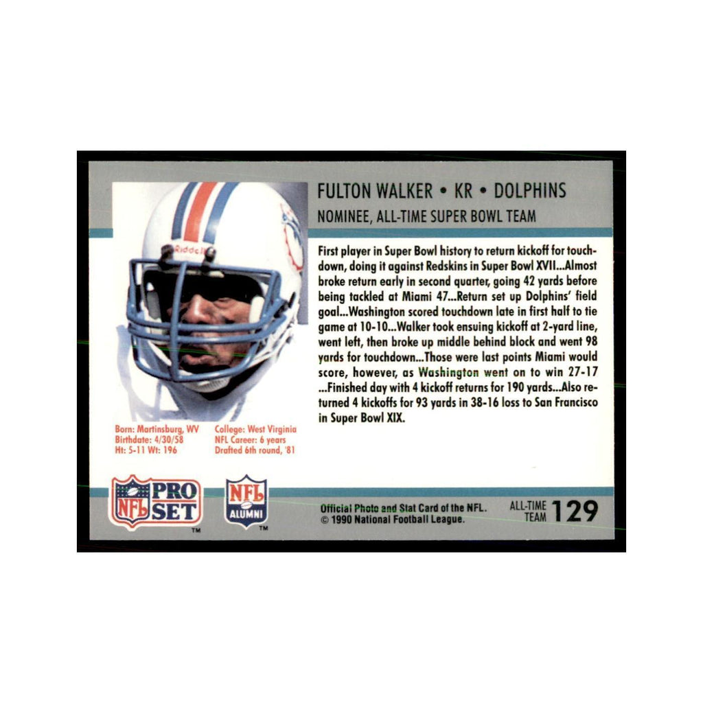 1990 Pro Set Silver Anniversay Commemorative Fulton Walker #129
