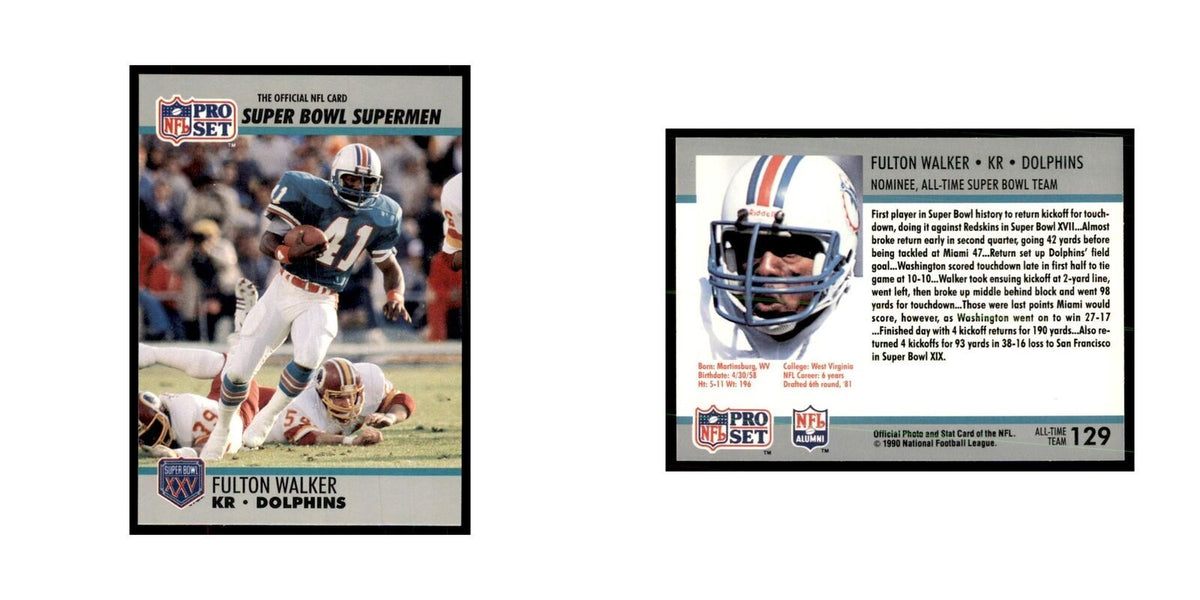 1990 Pro Set Silver Anniversay Commemorative Fulton Walker #129