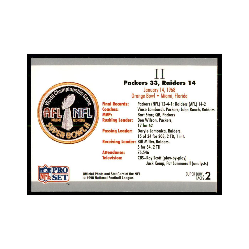 1990 Pro Set Silver Anniversay Commemorative SB II Ticket #2