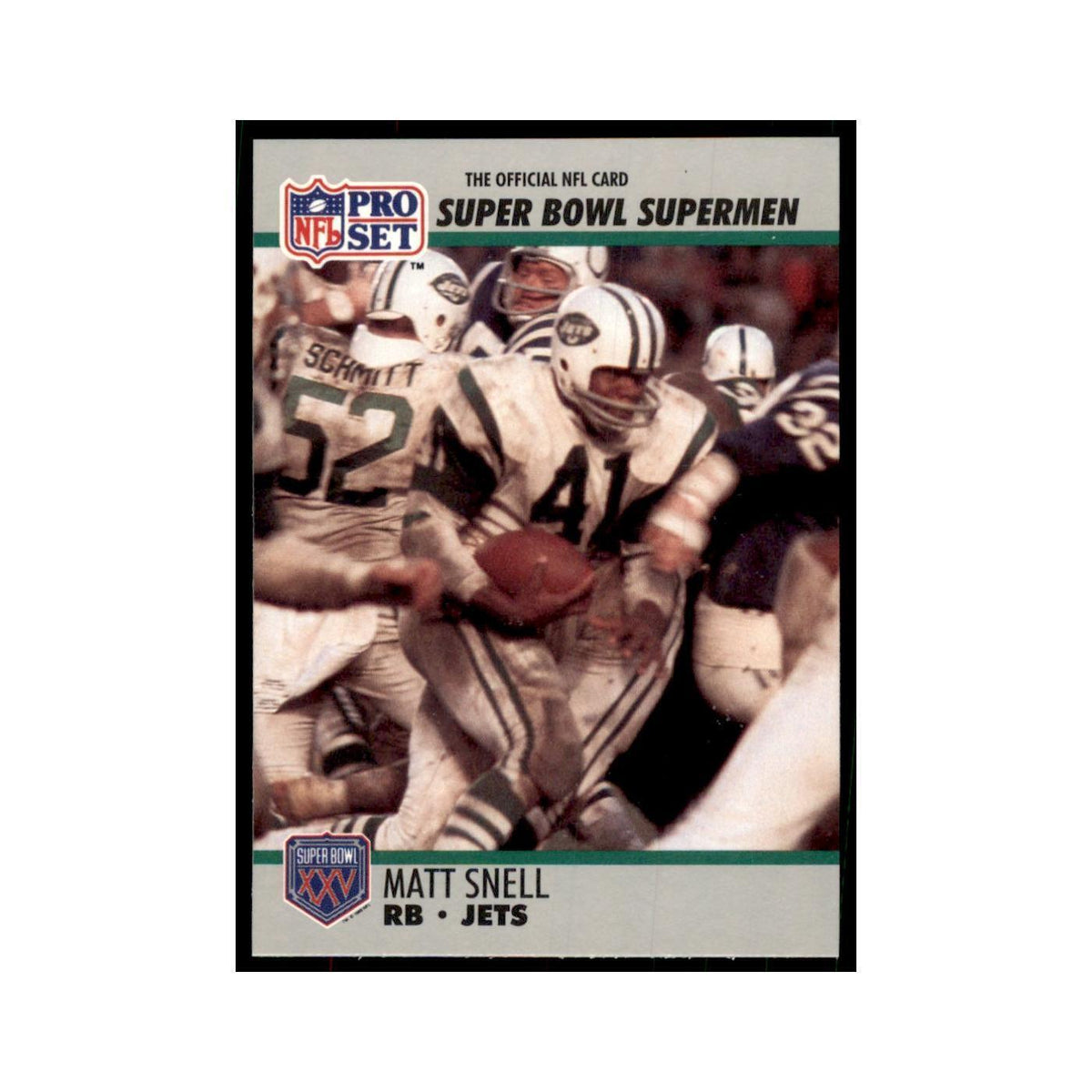 1990 Pro Set Silver Anniversay Commemorative Matt Snell #44