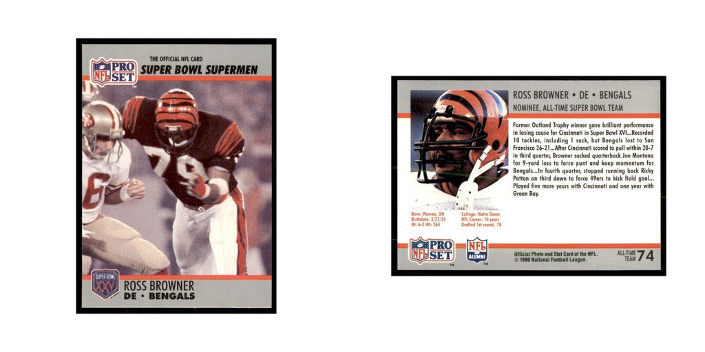 1990 Pro Set Silver Anniversay Commemorative Ross Browner #74