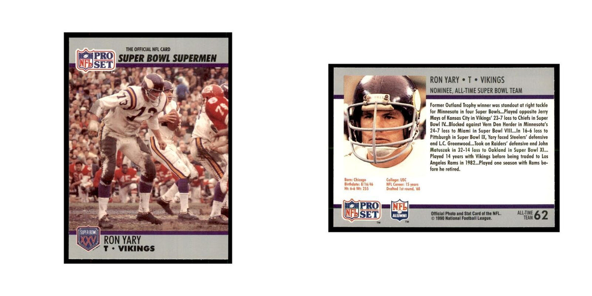 1990 Pro Set Silver Anniversay Commemorative Ron Yary #62
