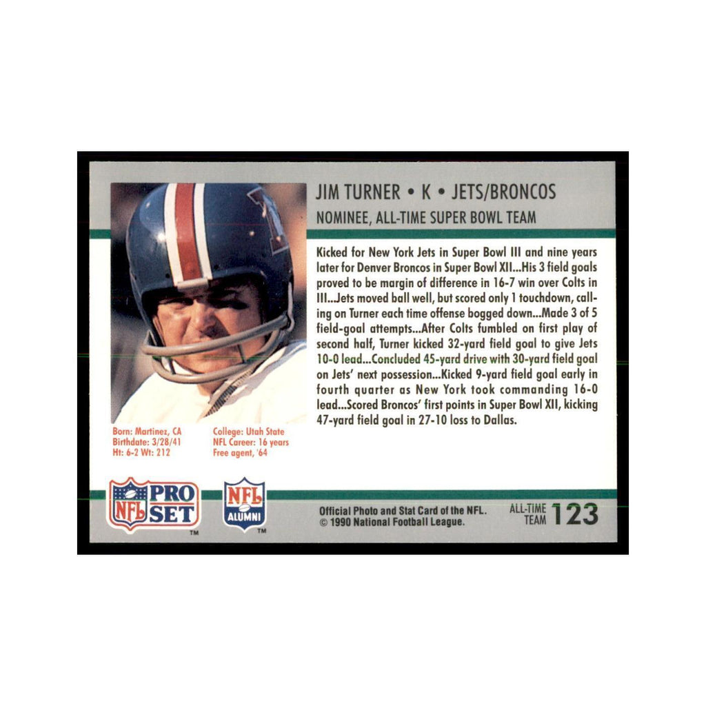 1990 Pro Set Silver Anniversay Commemorative Jim Turner #123