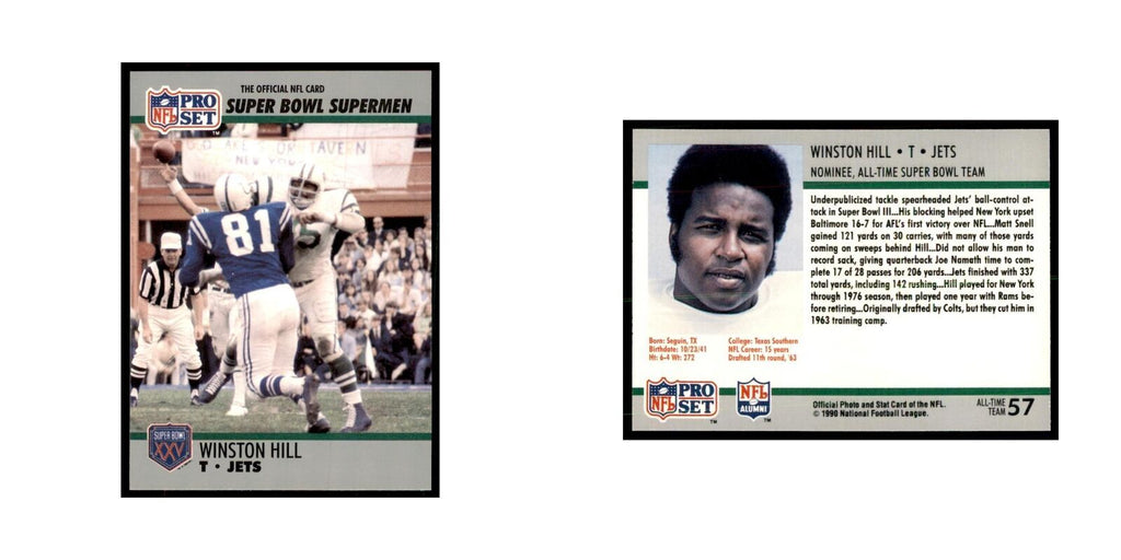 1990 Pro Set Silver Anniversay Commemorative Winston Hill #57
