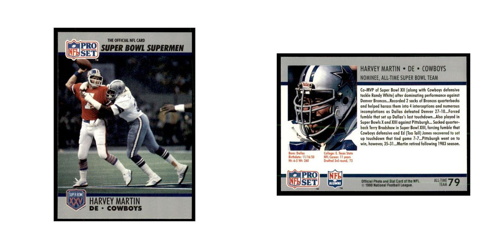 1990 Pro Set Silver Anniversay Commemorative Harvey Martin #79