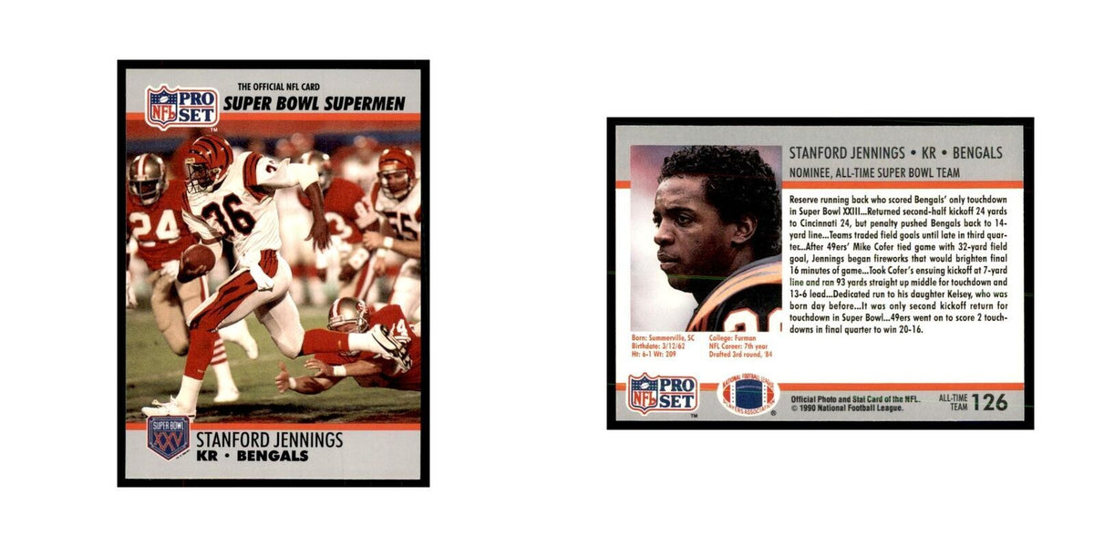 1990 Pro Set Silver Anniversay Commemorative Stanford Jennings #126