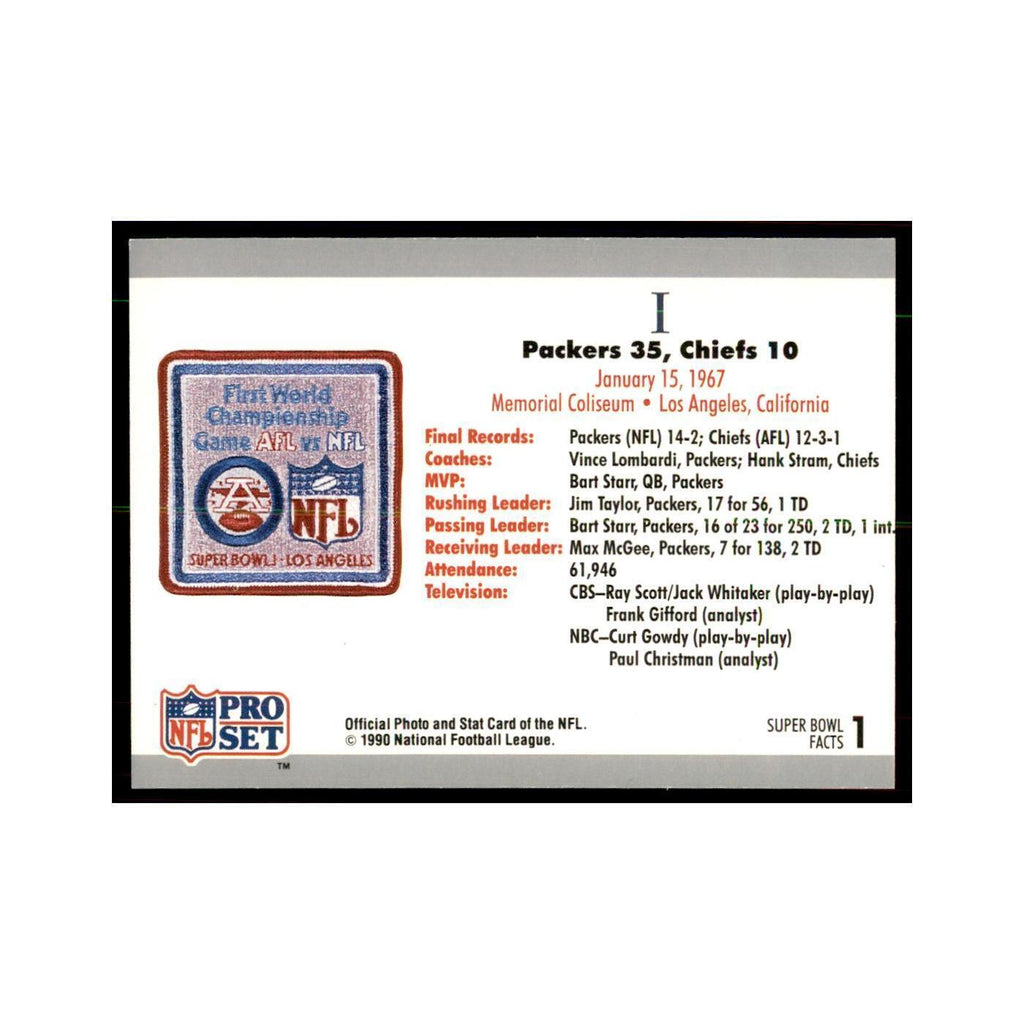 1990 Pro Set Silver Anniversay Commemorative SB I Ticket #1