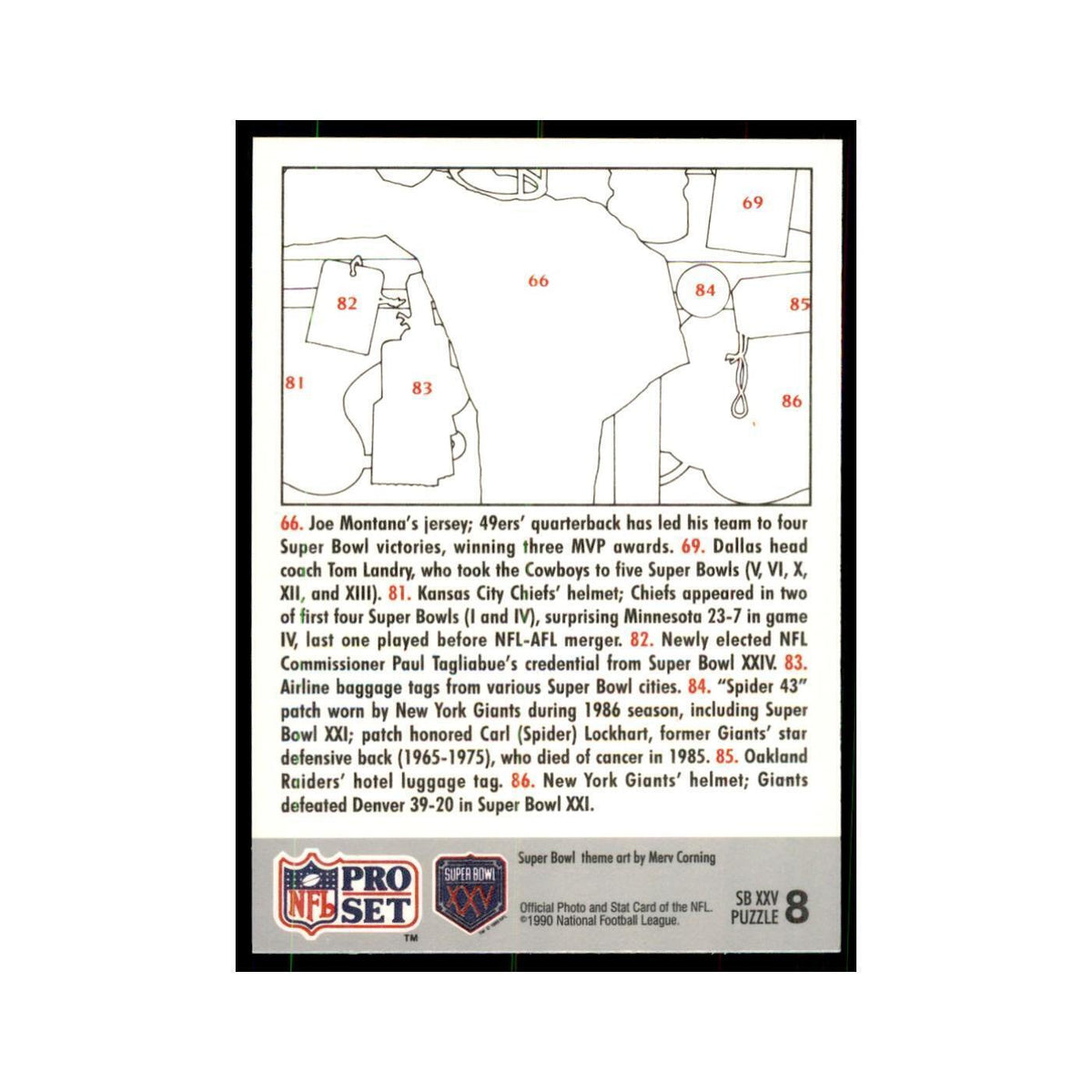 1990 Pro Set Silver Anniversay Commemorative Puzzle 8 #8