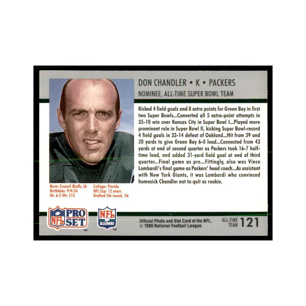 1990 Pro Set Silver Anniversay Commemorative Don Chandler #121