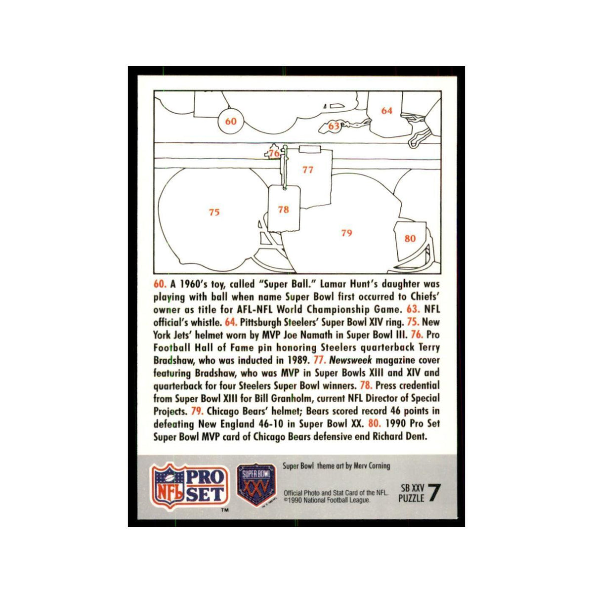 1990 Pro Set Silver Anniversay Commemorative Puzzle 7 #7