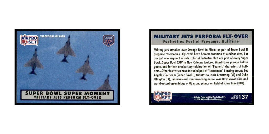 1990 Pro Set Silver Anniversay Commemorative First Fly-Over #137