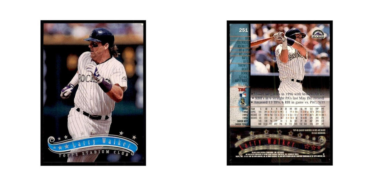 1997 Stadium Club Larry Walker Baseball Cards #251