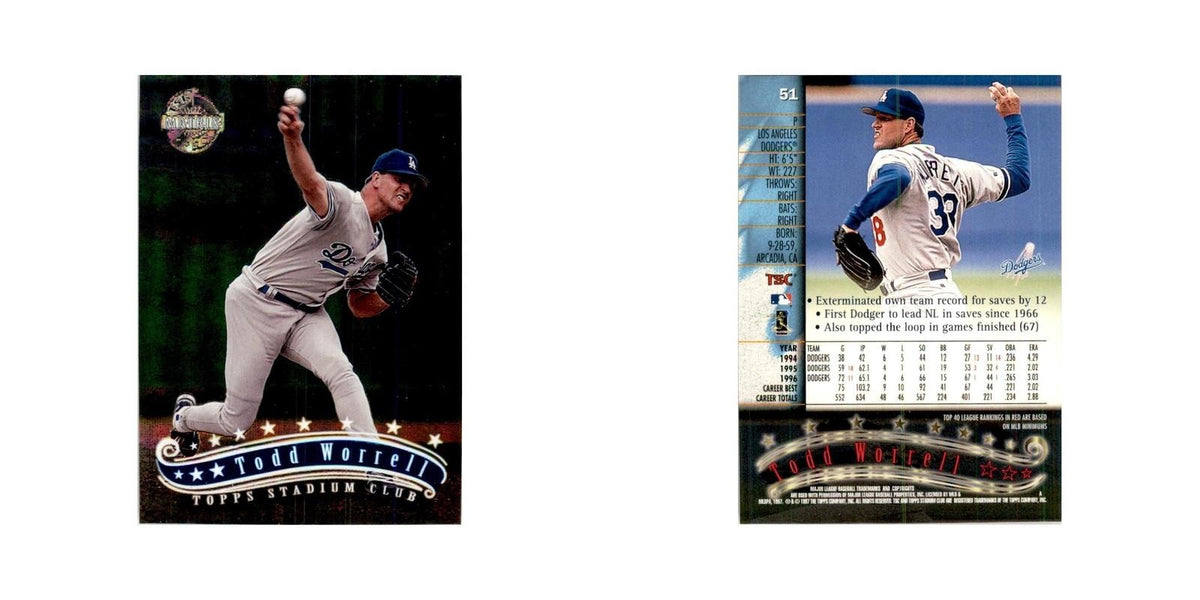 1997 Stadium Club Todd Worrell Baseball Cards #51