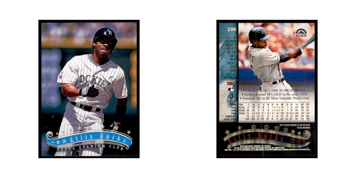 1997 Stadium Club Ellis Burks Baseball Cards #199