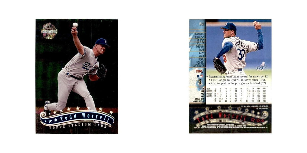 1997 Stadium Club Todd Worrell Baseball Cards #51