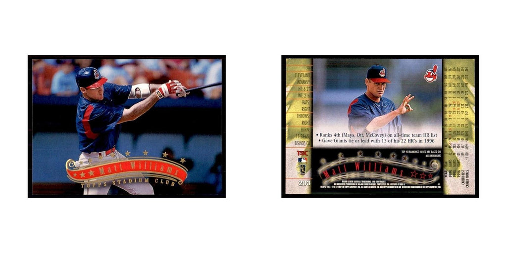 1997 Stadium Club Matt Williams Baseball Cards #203