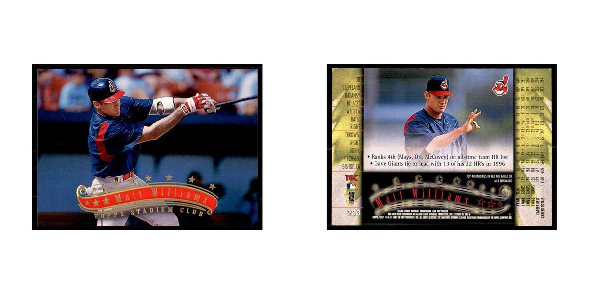 1997 Stadium Club Matt Williams Baseball Cards #203