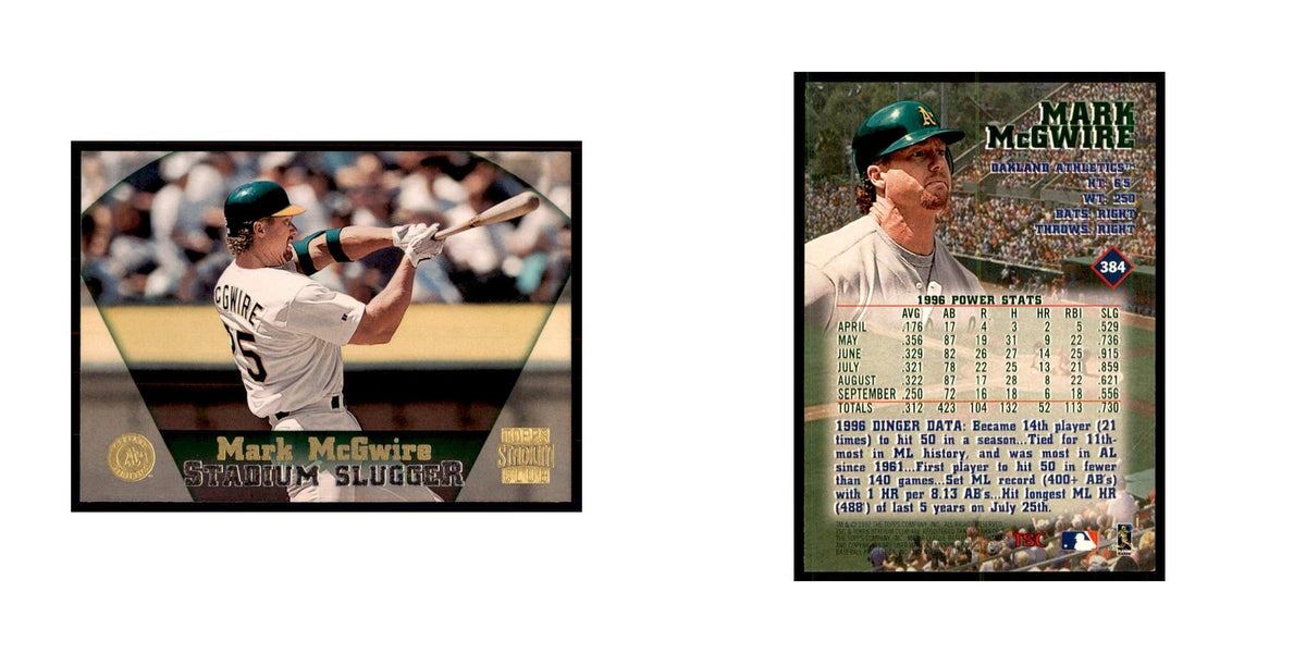 1997 Stadium Club Mark McGwire Baseball Cards #384