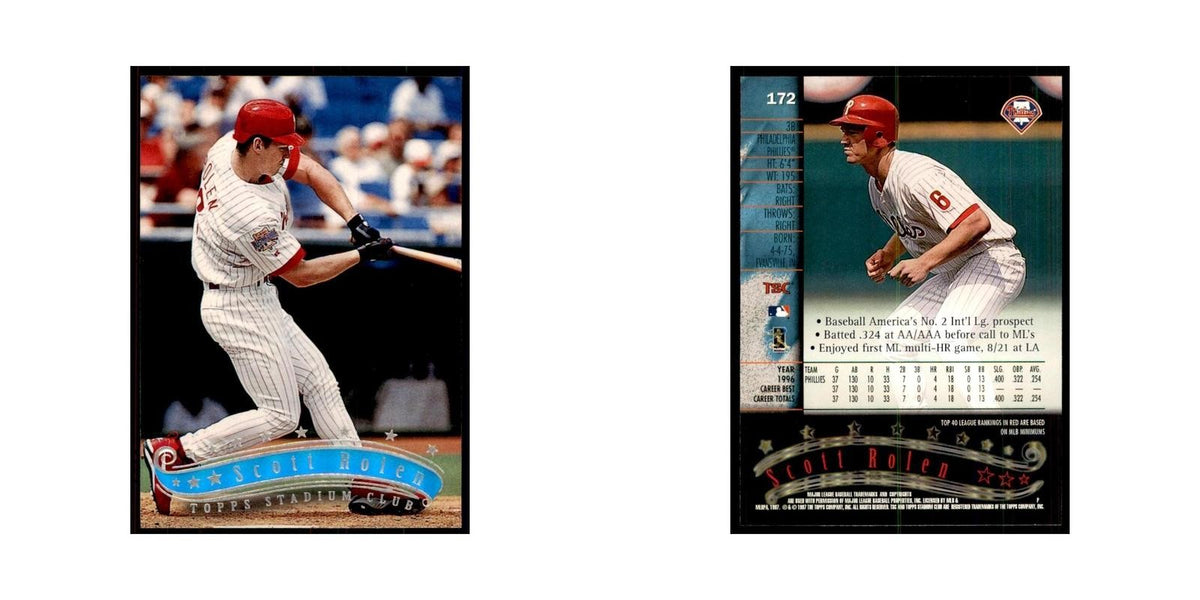 1997 Stadium Club Scott Rolen Baseball Cards #172