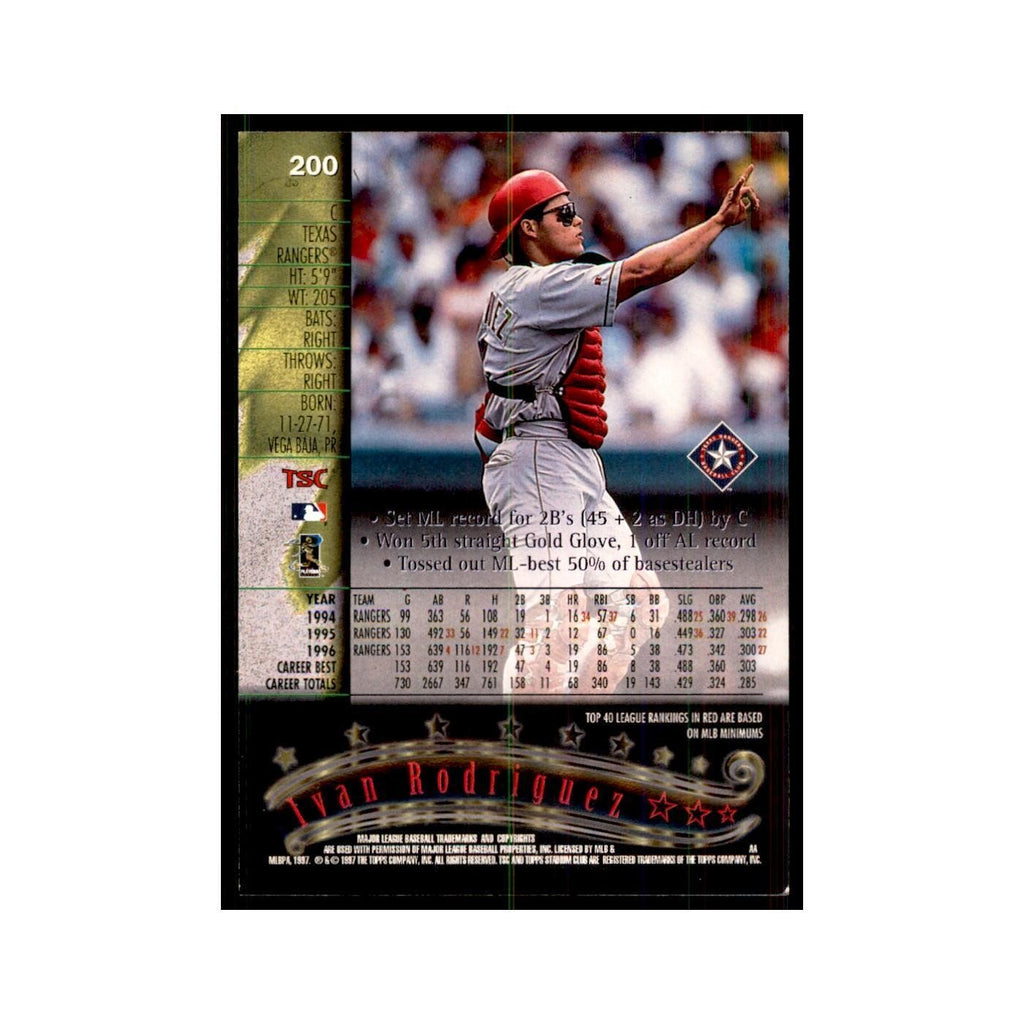 1997 Stadium Club Ivan Rodriguez Baseball Cards #200