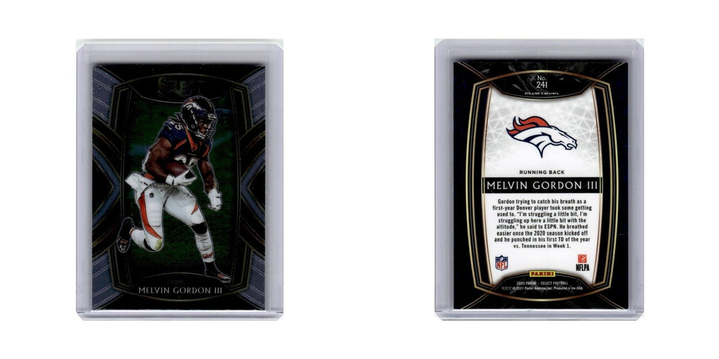 Melvin Gordon III 2020 Panini Select #241 Denver Broncos Football Card NM