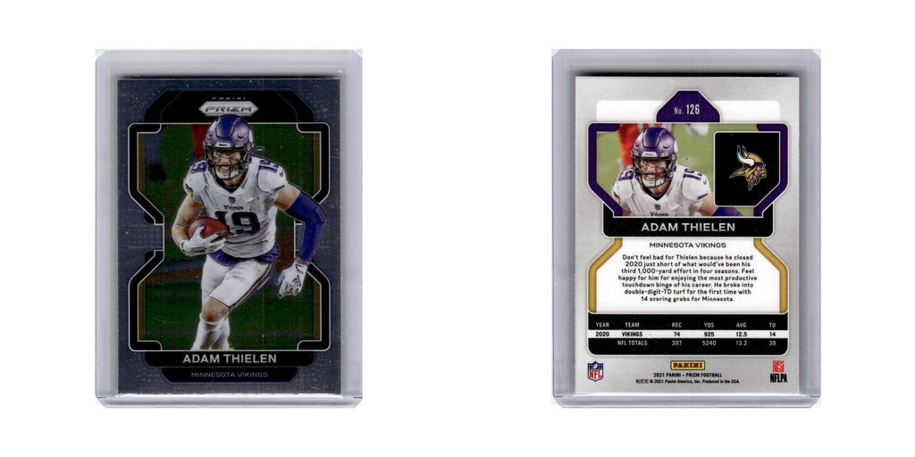 Adam Thielen 2021 Panini Prizm #126 Minnesota Vikings Football Card NM