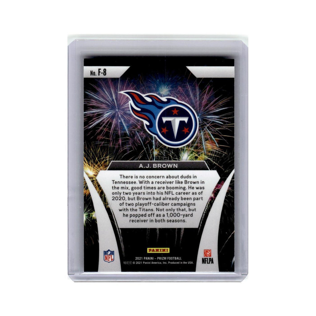A.J. Brown 2021 Panini Prizm Fireworks #F-8 Tennessee Titans Football Card NM