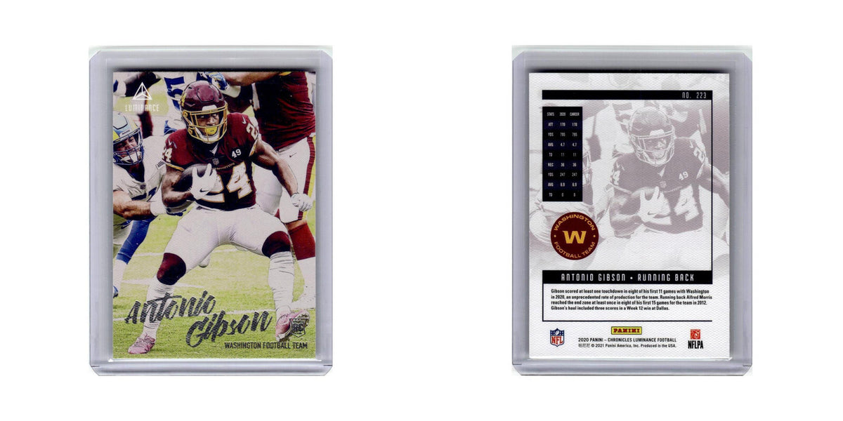 Antonio Gibson Rookie 2020 Panini Chronicles Luminance #223 Washington NM