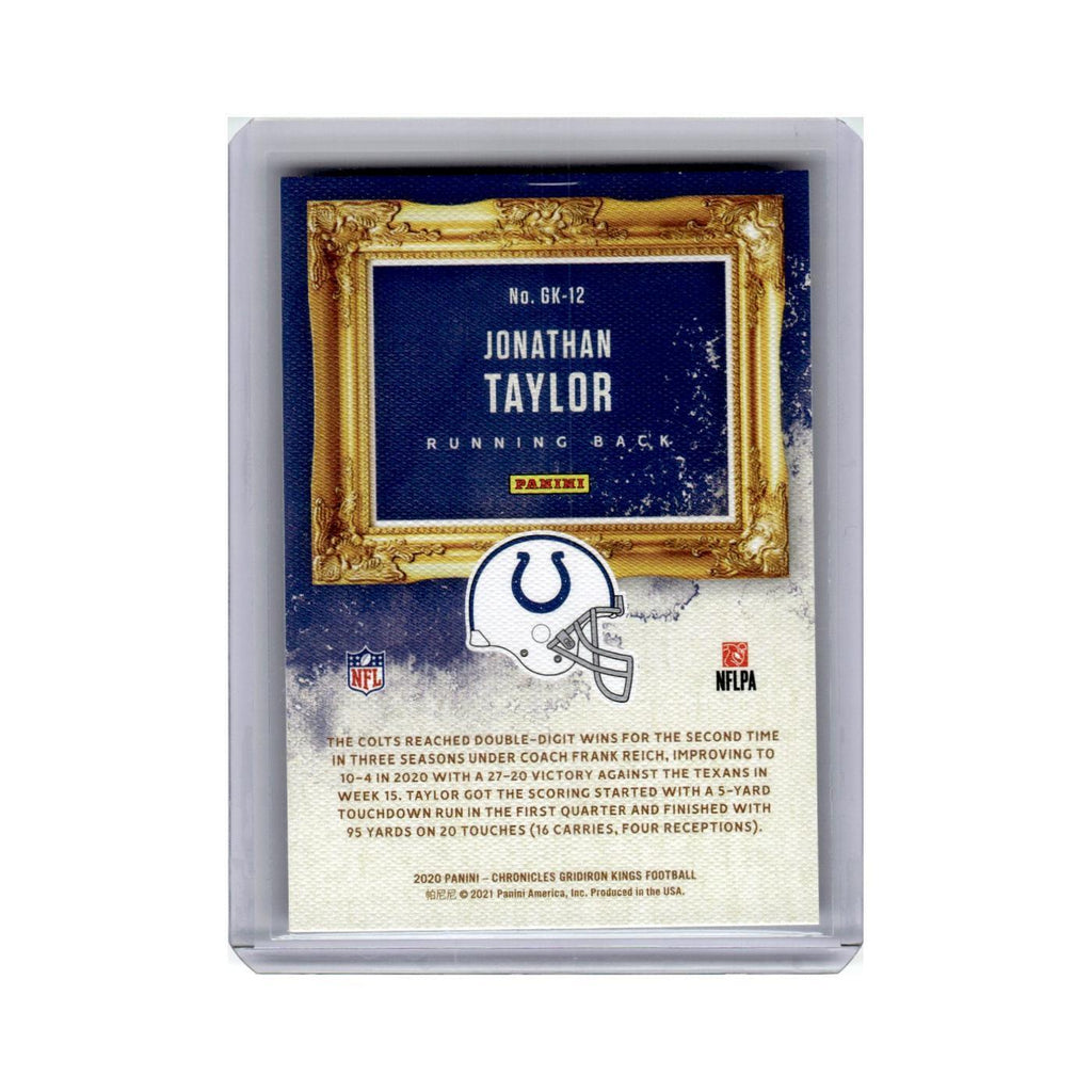 Jonathan Taylor Rookie 2020 Panini Chronicles Gridiron Kings #GK-12 Colts NM
