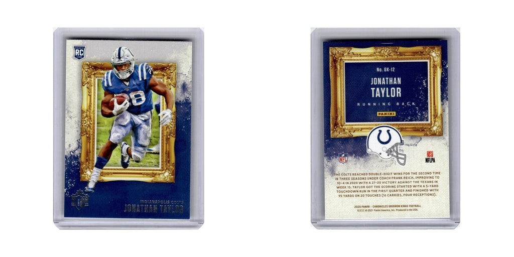 Jonathan Taylor Rookie 2020 Panini Chronicles Gridiron Kings #GK-12 Colts NM