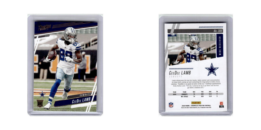 CeeDee Lamb Rookie 2020 Panini Chronicles Prestige #306 Dallas Cowboys NM
