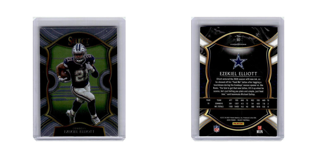 Ezekiel Elliott 2020 Panini Select #10 Dallas Cowboys Football Card NM