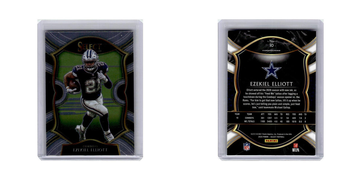 Ezekiel Elliott 2020 Panini Select #10 Dallas Cowboys Football Card NM