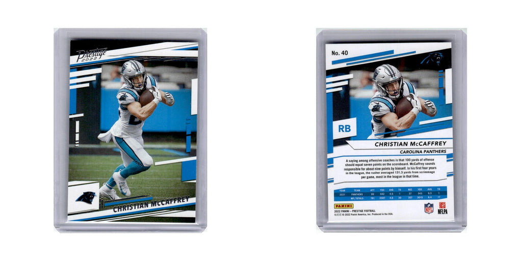 Christian McCaffrey 2022 Panini Prestige #40 Carolina Panthers Football Card NM