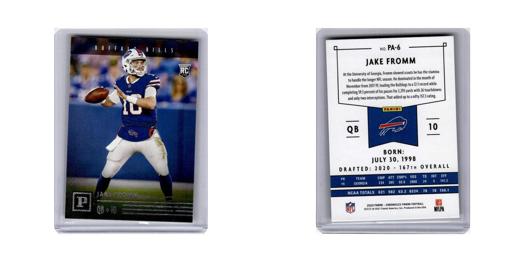 Jake Fromm Rookie 2020 Panini Chronicles #PA-6 Buffalo Bills Football Card NM
