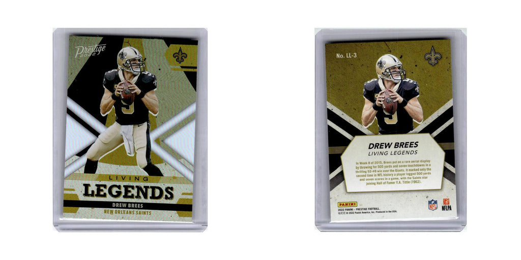 Drew Brees 2022 Panini Prestige Living Legends #LL-3 New Orleans Saints NM