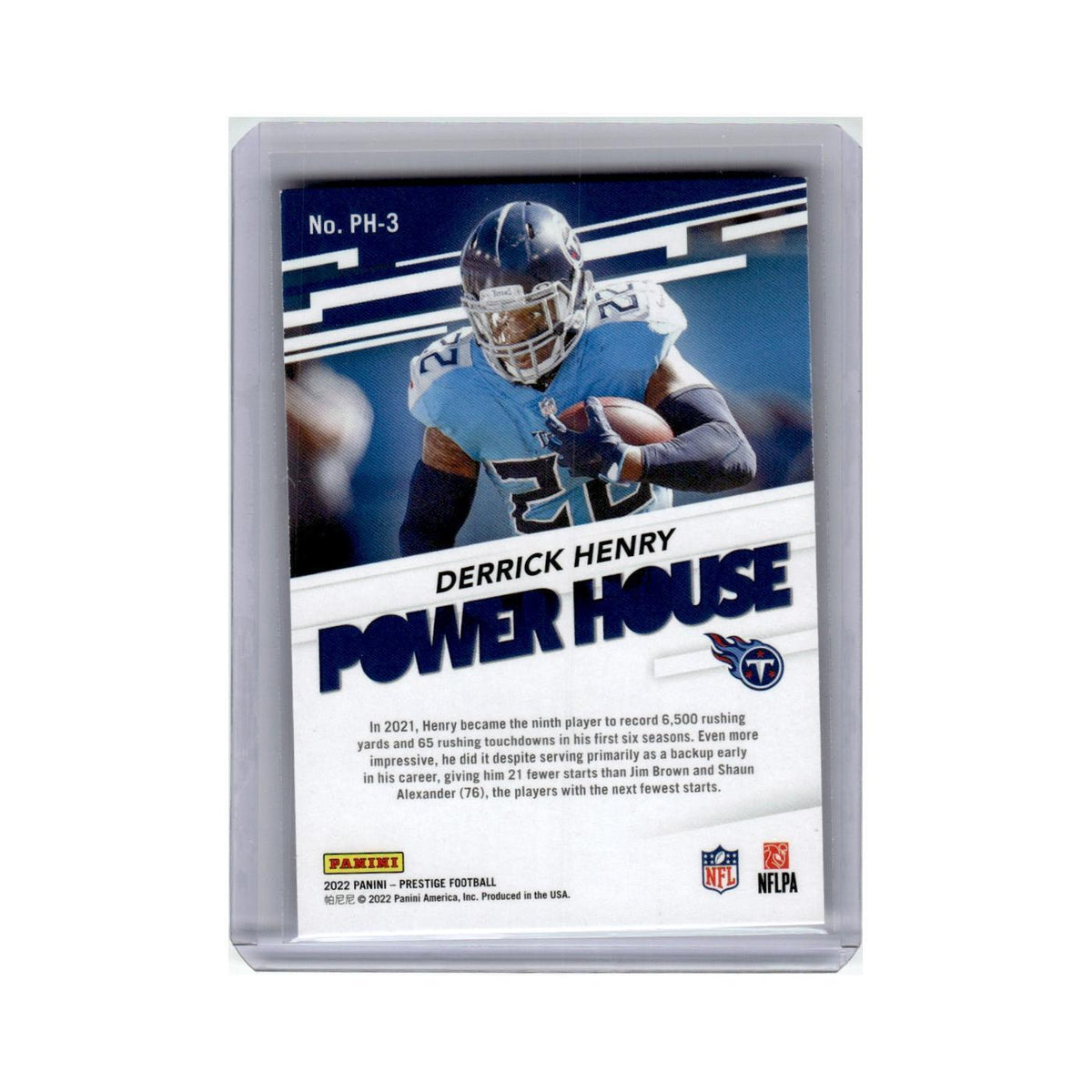 Derrick Henry 2022 Panini Prestige Power House #PH-3 Tennessee Titans NM