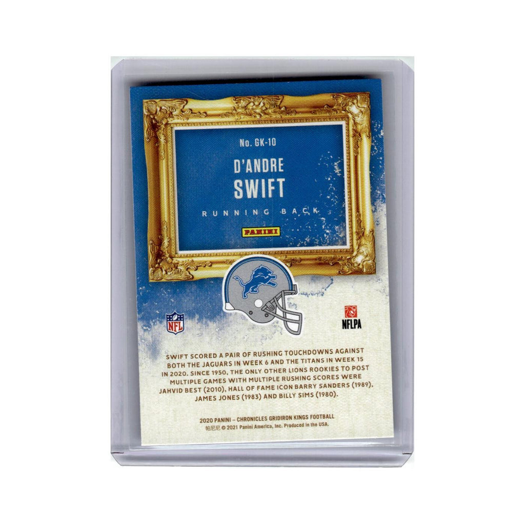 D'Andre Swift Rookie 2020 Panini Chronicles Gridiron Kings #GK-10 Lions NM