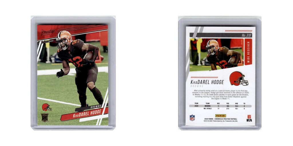 KhaDarel Hodge Rookie 2020 Panini Chronicles Prestige #319 Cleveland Browns NM