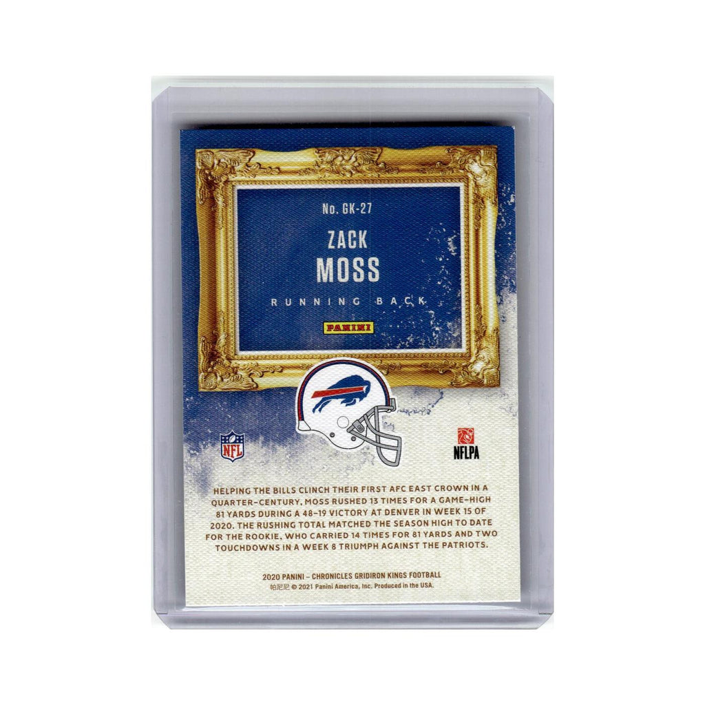 Zack Moss Rookie 2020 Panini Chronicles Gridiron Kings #GK-27 Buffalo Bills NM