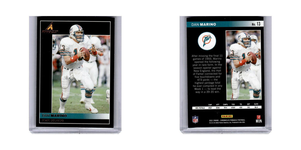 Dan Marino 2021 Panini Chronicles Pinnacle #13 Miami Dolphins Football Card NM