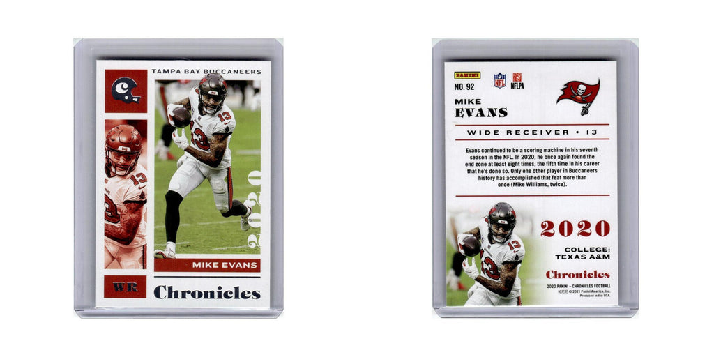 Mike Evans 2020 Panini Chronicles #92 Tampa Bay Buccaneers Football Card NM