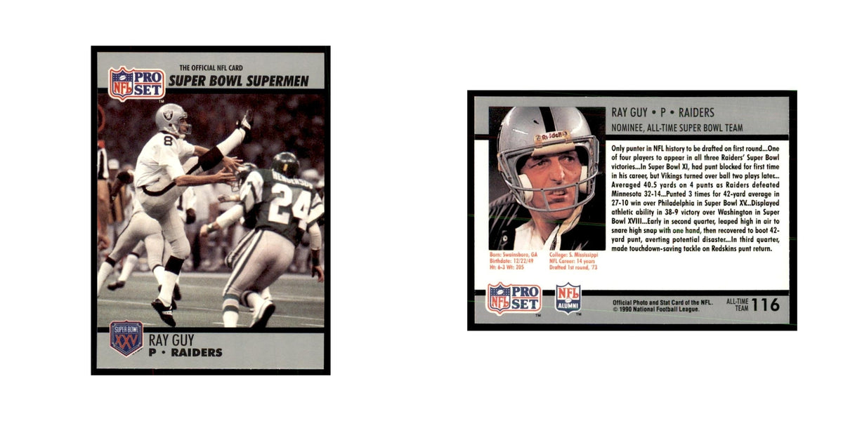 1990 Pro Set Silver Anniversary Commemorative Ray Guy #116