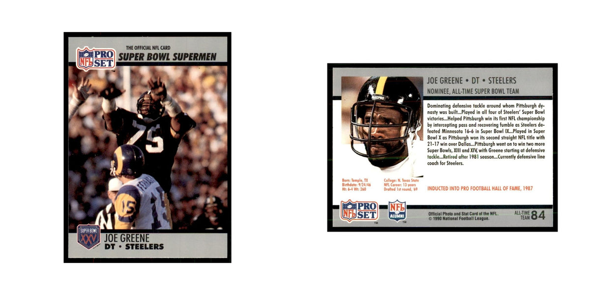 1990 Pro Set Silver Anniversary Commemorative Joe Greene #84