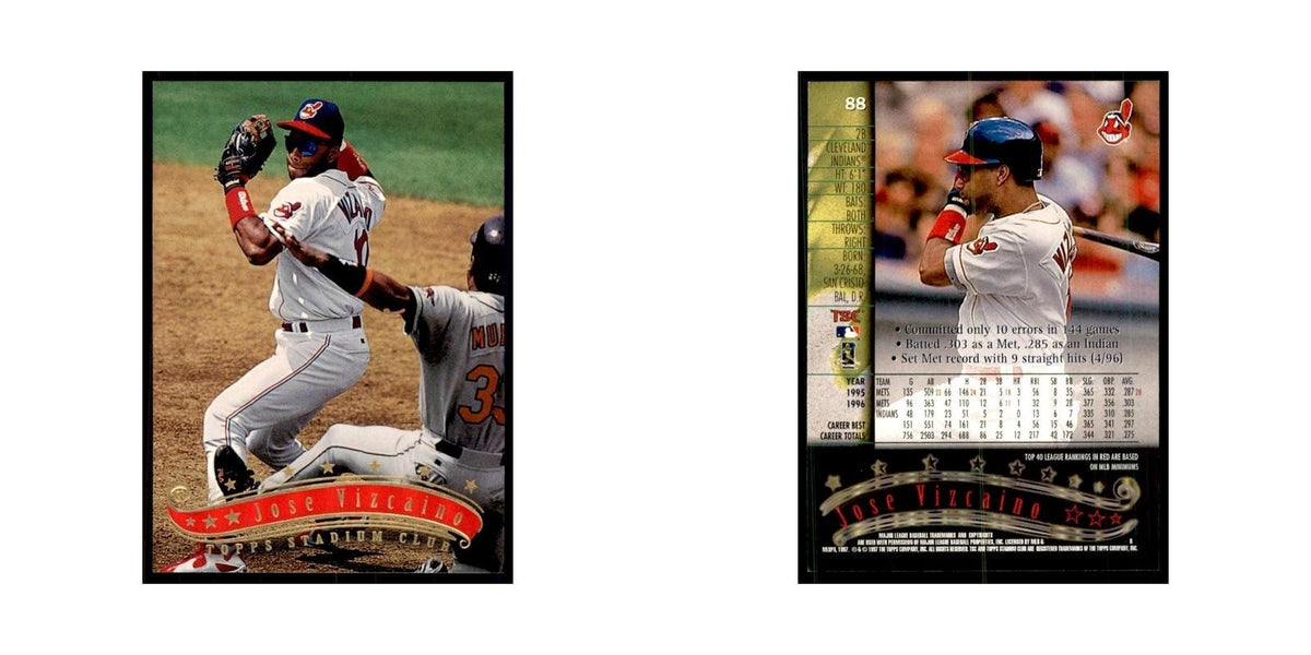 1997 Stadium Club Jose Vizcaino Baseball Cards #88
