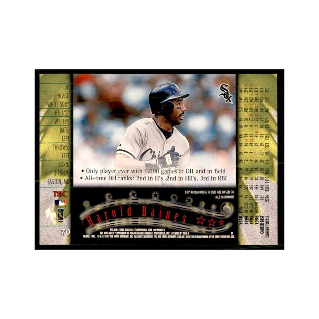 1997 Stadium Club Harold Baines Baseball Cards #70