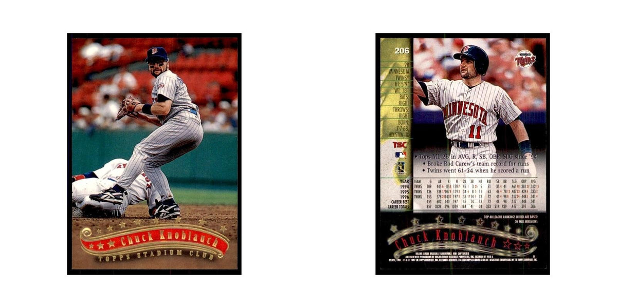1997 Stadium Club Chuck Knoblauch Baseball Cards #206