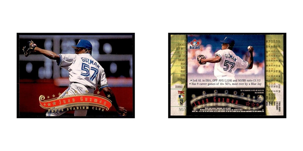 1997 Stadium Club Juan Guzman Baseball Cards #207